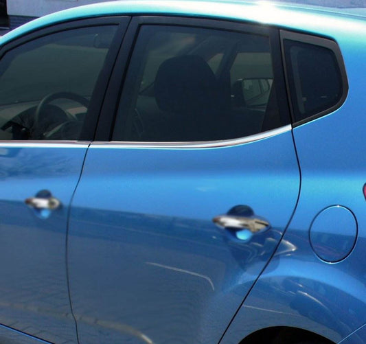 Edging of glass (4 pieces, stainless steel.) for Kia Venga - Reelken Auto