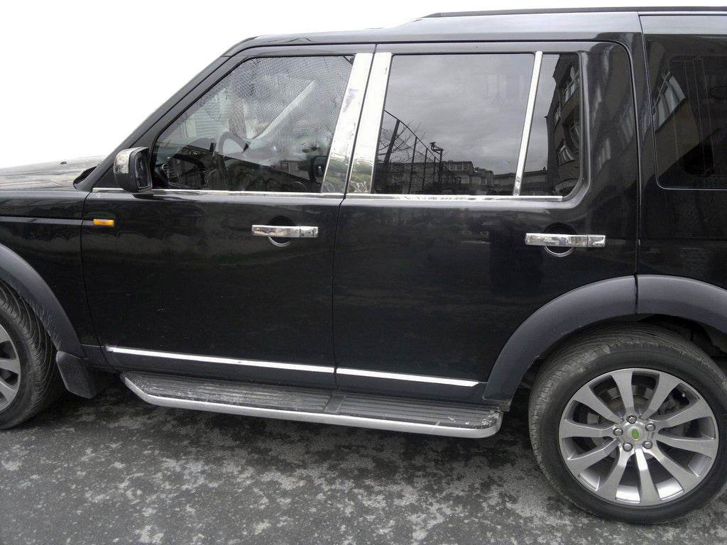 Door pillar molding (6 pieces, stainless.) for Land Rover Discovery III - Reelken Auto