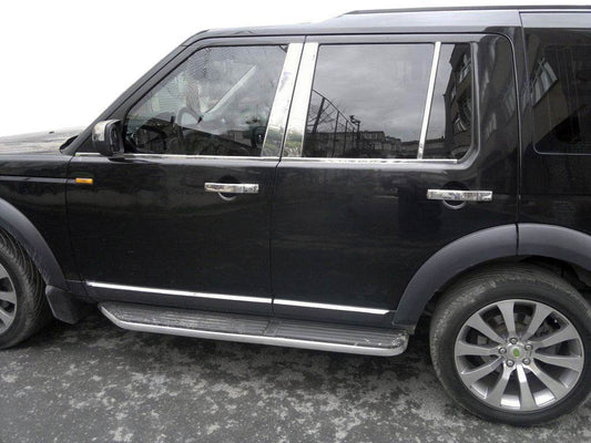 Door pillar molding (6 pieces, stainless.) for Land Rover Discovery III - Reelken Auto