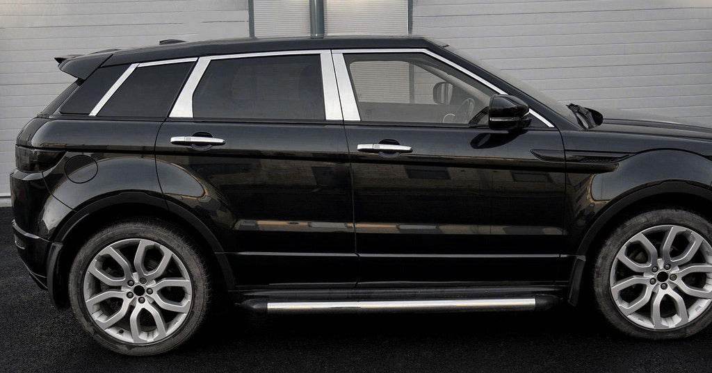Door pillar molding (6 pieces, stainless steel) for Range Rover Evoque 2012-2018 - Reelken Auto