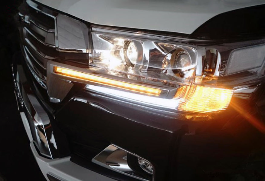 Headlight Eyelids with LED (2016↗) for Toyota Land Cruiser 200 2007-2021 - image 3