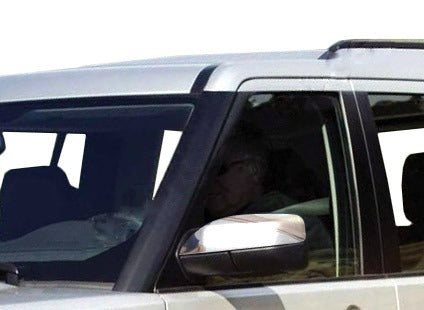 Covers for mirrors (2 pcs, stainless steel.) for Land Rover Discovery II - image 1