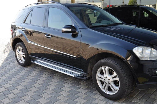 Side sills Allmond Grey (2 EA., alum.) for Mercedes ML W164 - Reelken Auto