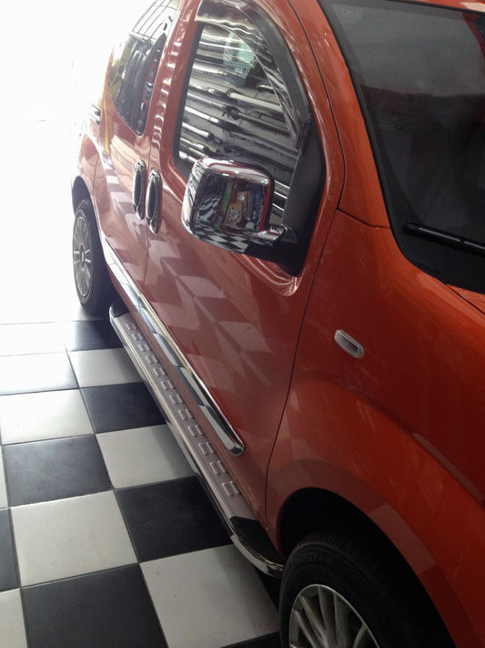 Side Steps MsLine Omsa (2 pcs, Aluminum) for Fiat Fiorino/Qubo 2008-2024 - image 1