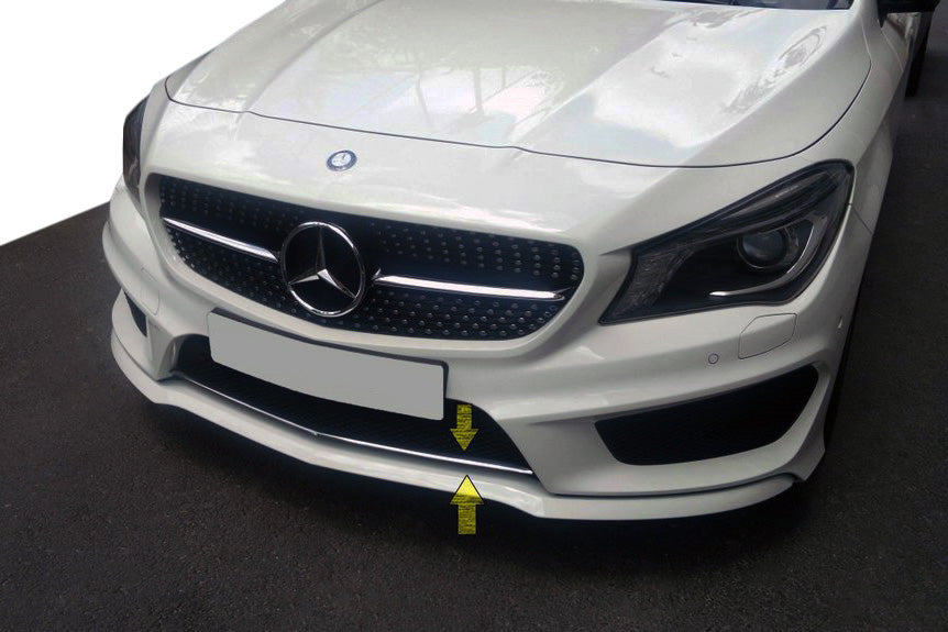Bumper grille trim (stainless steel) for Mercedes CLA C117 2013-2019 - image 1