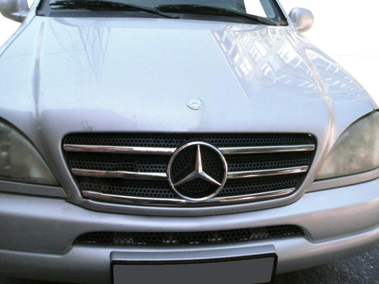 Chrome Trim Covers for Grille Edge (5 pcs, Stainless Steel) for Mercedes ML W163 1997-2005 - image 1