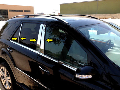 Stainless Steel Door Pillar Trim (6 pcs) for Mercedes ML W164 2005-2011 - image 1