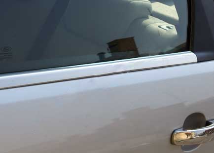 Edging of glass (4 pieces, stainless steel.) for Nissan Pathfinder R51 2005-2014 - image 1