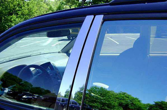 Door pillar molding (6 pieces, stainless.) for Ford Fiesta 2008-2017 - Reelken Auto