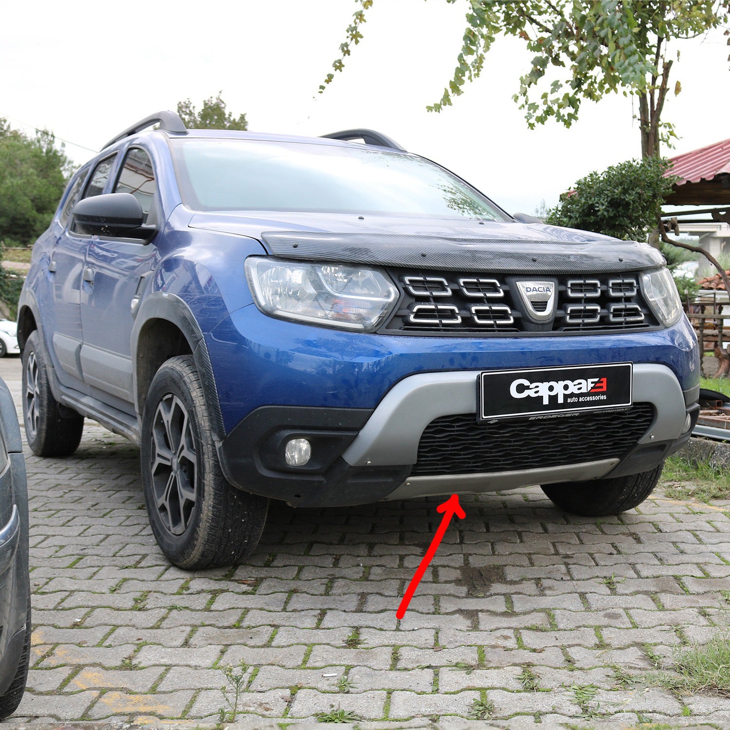 Front Bumper Lower Lip (ABS, Gray) for Dacia Duster 2018-2024 - image 1