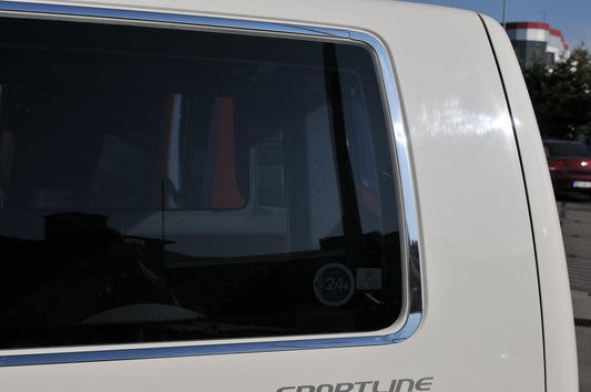 Full edging of the glass (14 parts, stainless steel) for Volkswagen T5 Transporter 2003-2010 - image 1