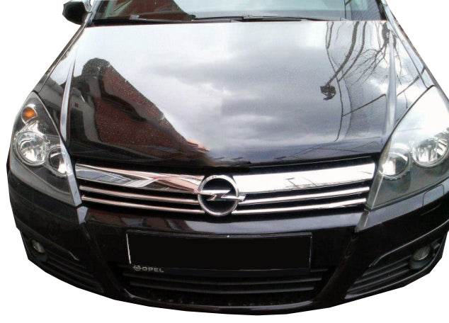 Lining on the grille (4 piece, stainless steel.) for Opel Astra H 2004-2013 - Reelken Auto