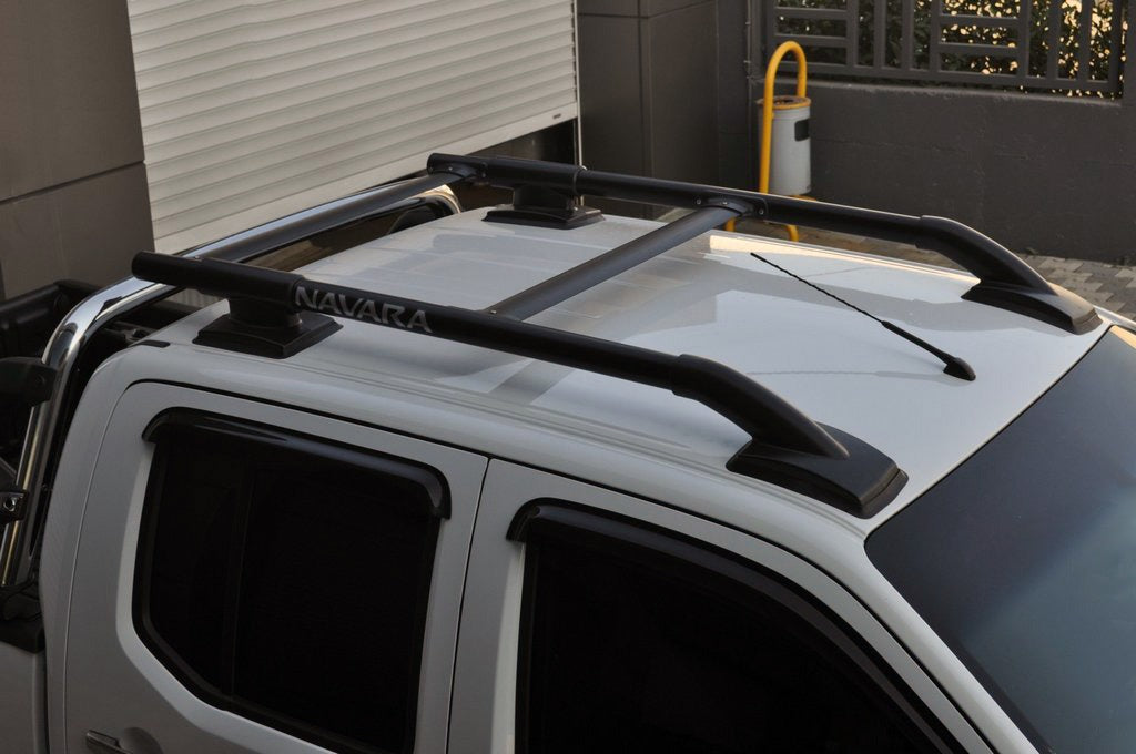 Roof rails with crossbars (2 pcs, Black) for Nissan Navara 2006-2015 - image 2