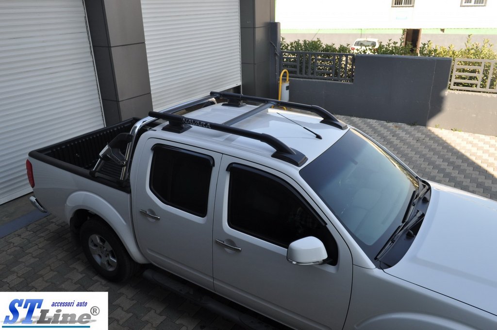 Roof rails with jumpers (2 pcs, Black) for Nissan Navara/NP300 2016- - image 5