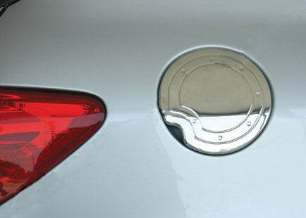 Trim for the fuel tank hatch (HB, stainless steel) for Peugeot 307 - Reelken Auto