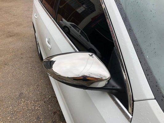 Mirror Covers for EU (2 pcs, Stainless Steel) for Volkswagen Jetta 2011-2018 - image 1