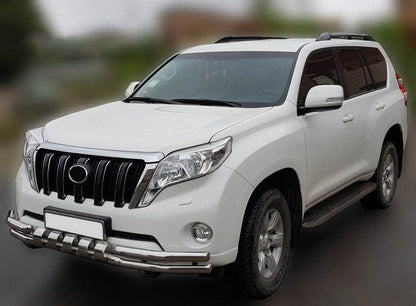 Front protection F3-31 (stainless steel) for Toyota Land Cruiser Prado 150 - Reelken Auto
