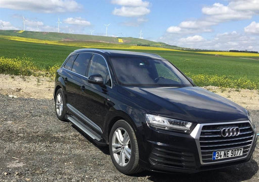 Side area Allmond Grey (2 pcs., Aluminum) for Audi Q7 2015- - Reelken Auto