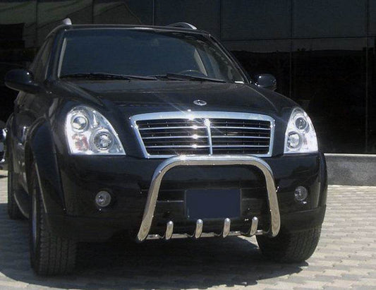 QT006 the bumper guard (stainless) for SsangYong Rexton I 2001-2017 - Reelken Auto