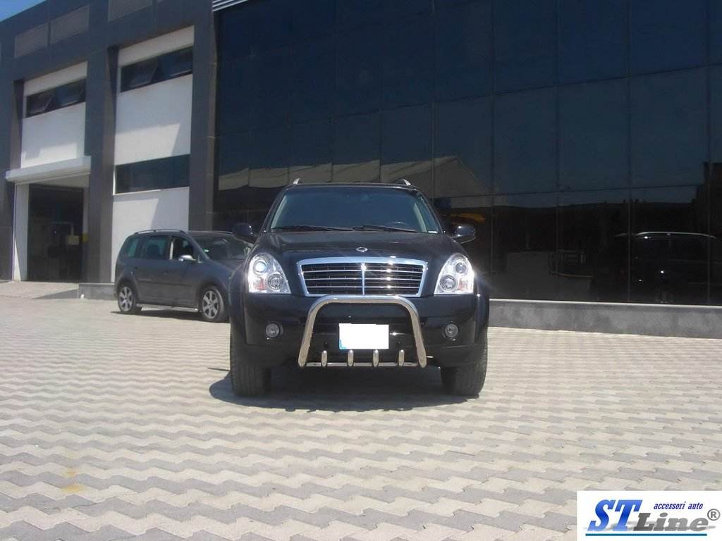 QT006 the bumper guard (stainless) for SsangYong Rexton I 2001-2017 - Reelken Auto
