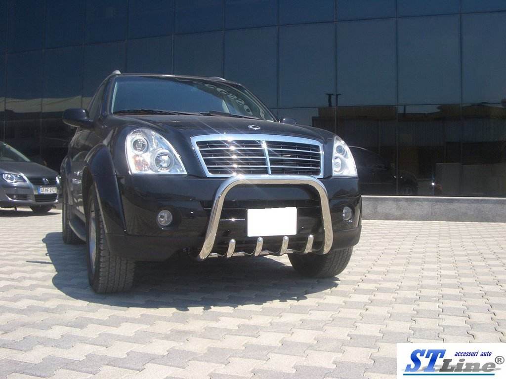 QT006 the bumper guard (stainless) for SsangYong Rexton I 2001-2017 - Reelken Auto