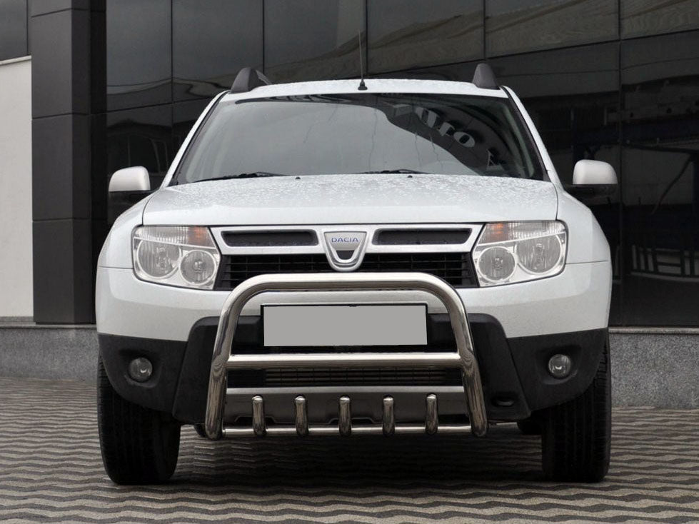 Bull bar without logo QT006 (stainless steel) for Dacia Duster 2008-2018 - image 1