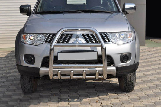 The QT007 bumper guard (stainless) for Mitsubishi L200 2006-2015 - Reelken Auto
