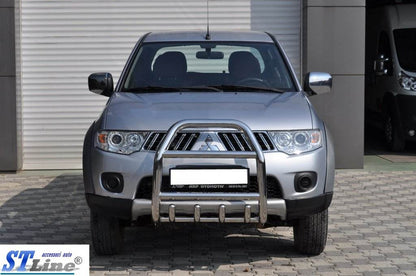 The QT007 bumper guard (stainless) for Mitsubishi L200 2006-2015 - Reelken Auto