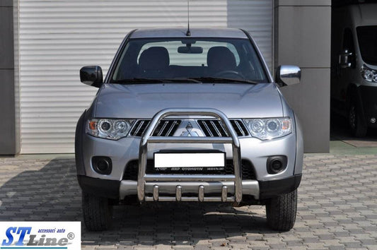 The QT007 bumper guard (stainless) for Mitsubishi L200 2006-2015 - Reelken Auto