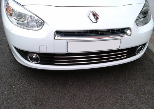Bumper Grille Trim Covers (2009-2013, Stainless Steel) for Renault Fluence 2009-2016 - image 1
