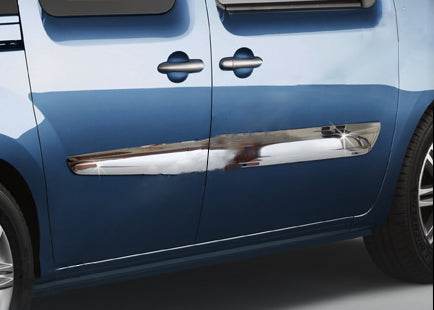 Molding door (2011-2014, 4-piece, stainless steel) for Renault Kangoo 2008-2020 - Reelken Auto