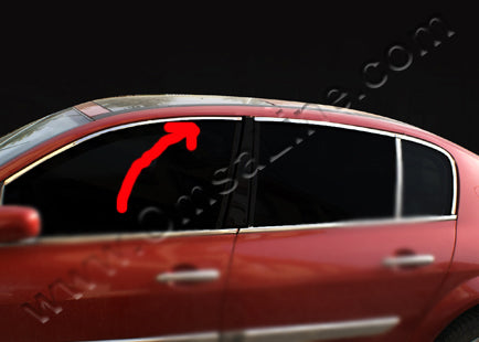 Upper window trim (HB, 6 pcs, stainless steel) for Renault Megane III 2009-2016 - image 2