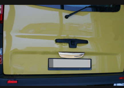 Chrome bracket above the number (bottom, stainless steel) for Nissan Primastar 2002-2014 - image 1