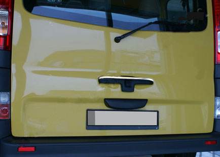 Chrome strip on rear handle (Lyada, stainless steel) for Opel Vivaro 2001-2015 - Reelken Auto
