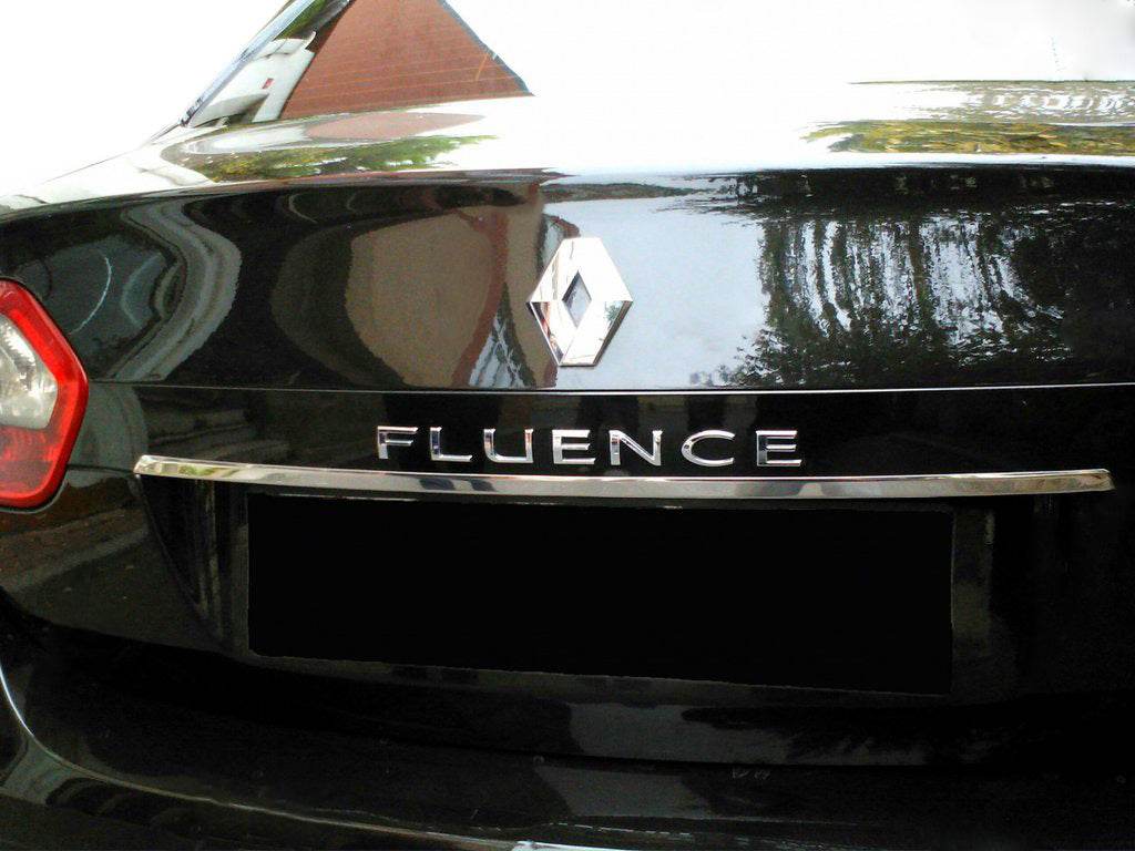 Strip above the number (stainless steel.) for Renault Fluence 2009-2016 - Reelken Auto