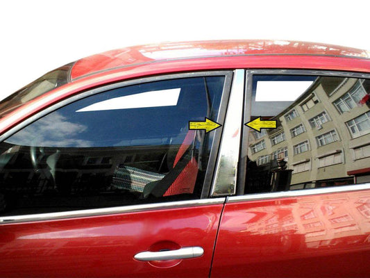 Overlays on the rack (2 pcs, stainless steel) for Renault Megane II 2004-2009 - Reelken Auto