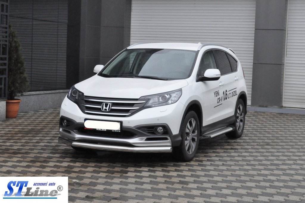 Front protection ST008 (stainless steel) for Honda CRV 2012-2016 - Reelken Auto