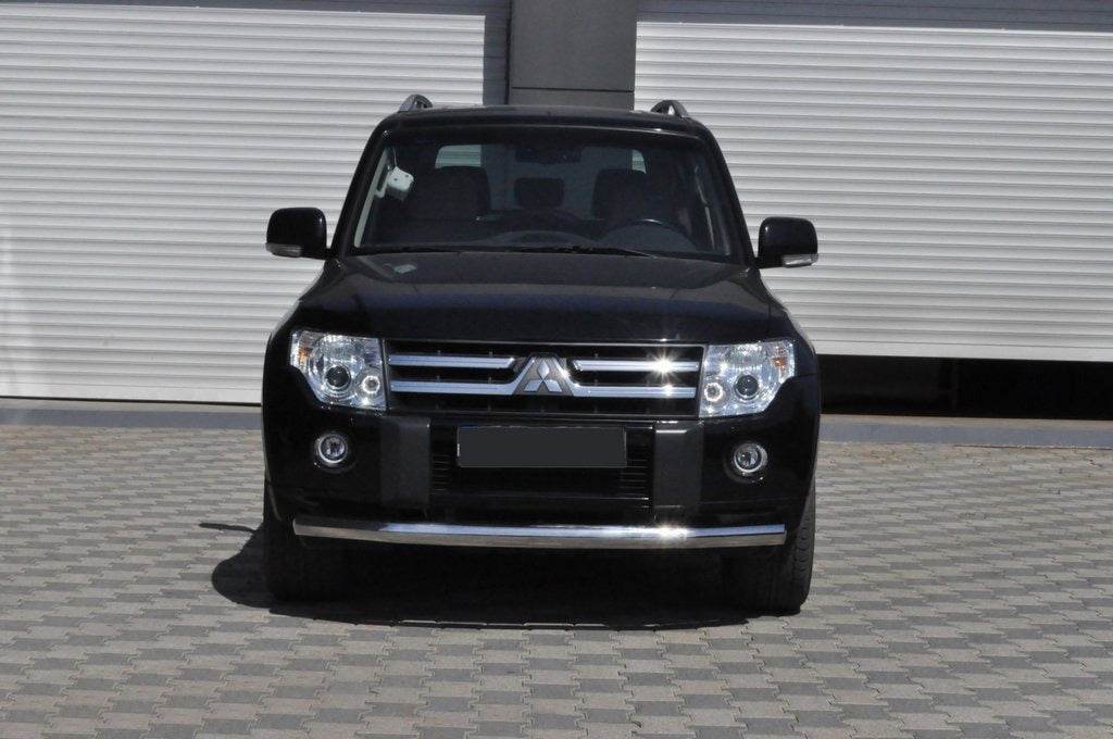 Front protection ST008 (stainless steel) for Mitsubishi Pajero Wagon IV - Reelken Auto