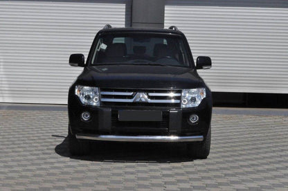 Front protection ST008 (stainless steel) for Mitsubishi Pajero Wagon IV - Reelken Auto
