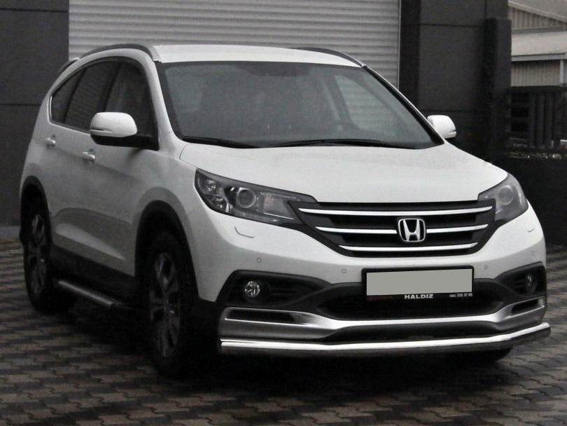Front protection ST008 (stainless steel) for Honda CRV 2012-2016 - Reelken Auto
