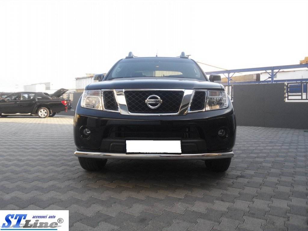 Front protection ST008 (stainless) for Nissan Navara 2006-2015 - Reelken Auto