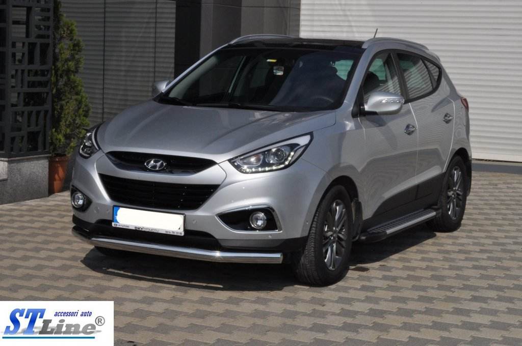 Front arc ST008 (stainless) for Hyundai IX-35 2010-2015 - Reelken Auto