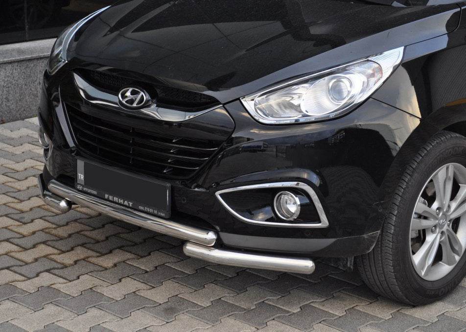 Front arc ST014-1 (stainless steel.) for Hyundai IX-35 2010-2015 - Reelken Auto