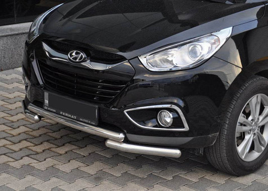 Front arc ST014-1 (stainless steel.) for Hyundai IX-35 2010-2015 - Reelken Auto