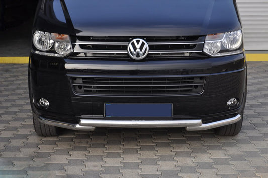 Front Bumper Guard ST009 Greyder (Stainless Steel) for Volkswagen T5 2010-2015 - image 1