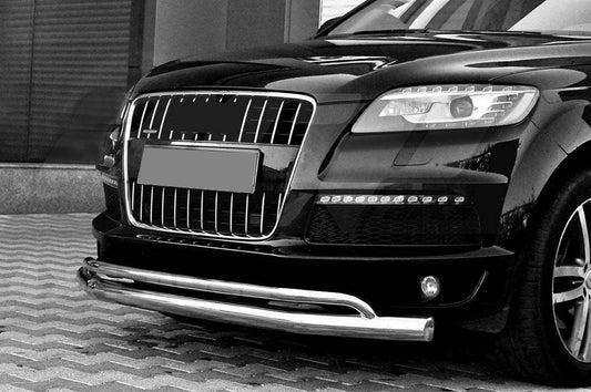 Front protection ST017 (stainless steel) for Audi Q7 2005-2015 - Reelken Auto
