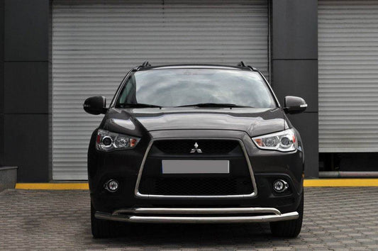 Front protection ST017 (stainless) for Mitsubishi ASX 2010-2023 - Reelken Auto