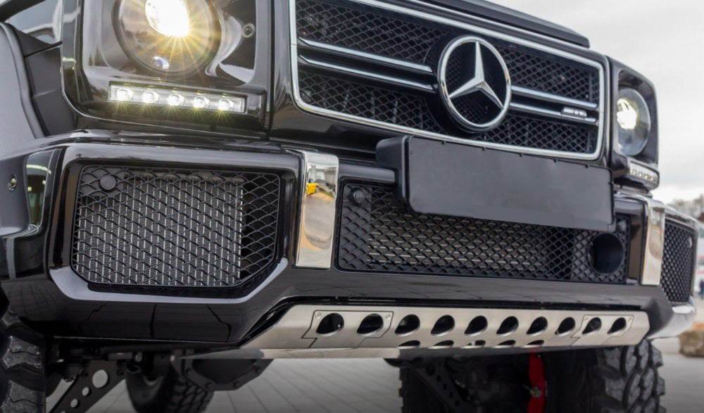 Front bumper protection (stainless steel) for Mercedes G class W463 1990-2018 - Reelken Auto