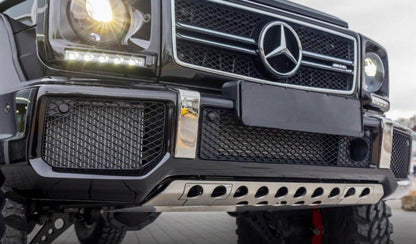 Front bumper protection (stainless steel) for Mercedes G class W463 1990-2018 - Reelken Auto