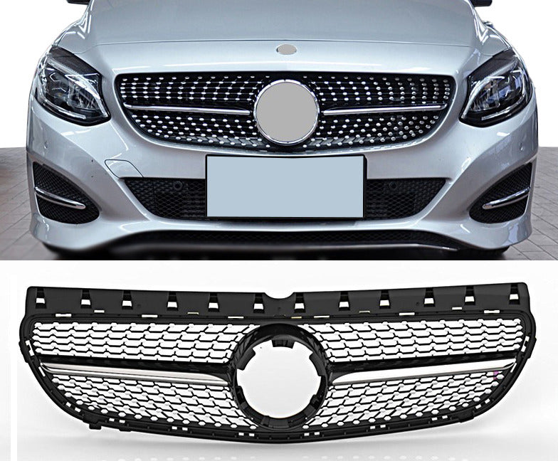 Front Grille Diamond Black (2015-2018) for Mercedes B-class W246 2011-2018 - image 2
